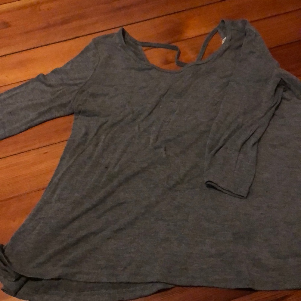 Lush criss crossed back blouse